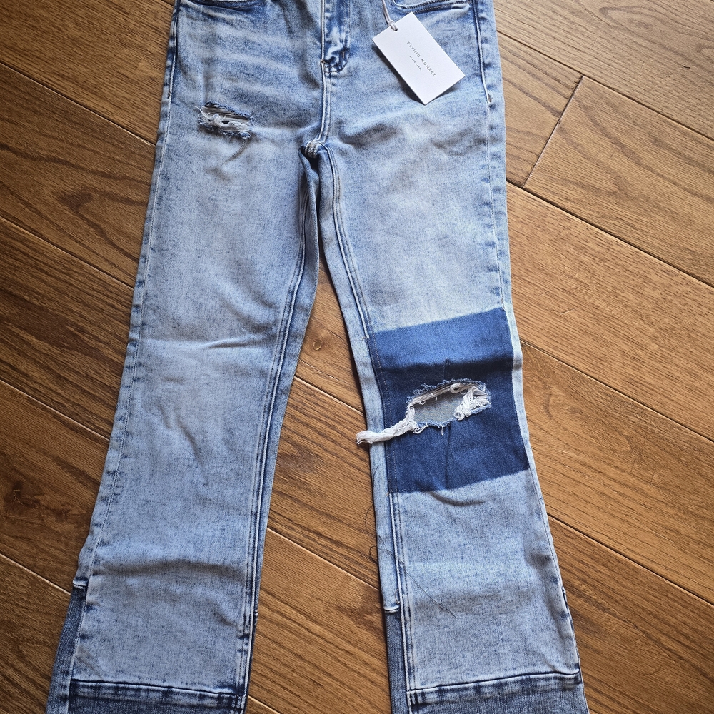 Flying Monkey Light Blue Distressed Jeans-Brand NEW
